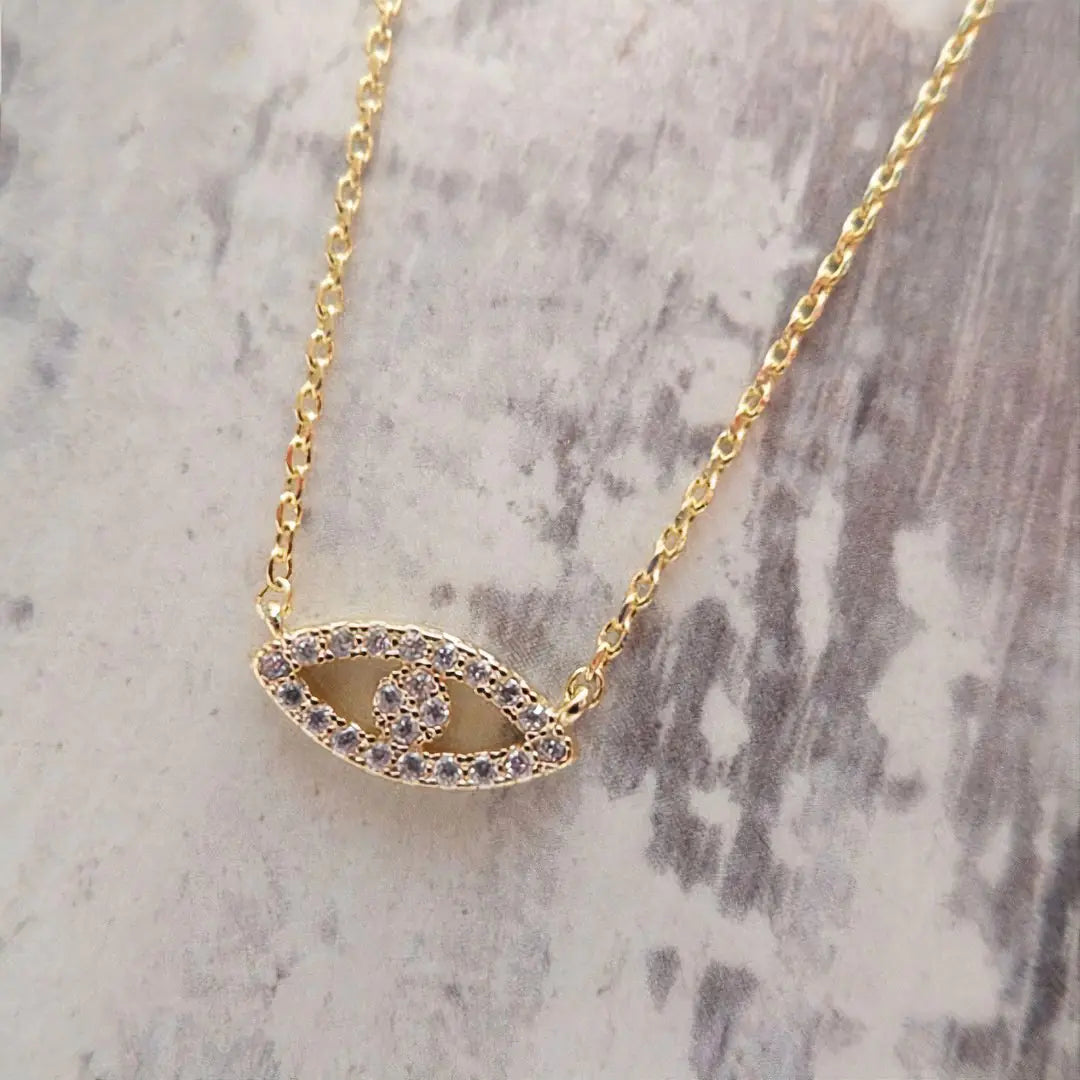 18K Gold Evil Eye Necklace