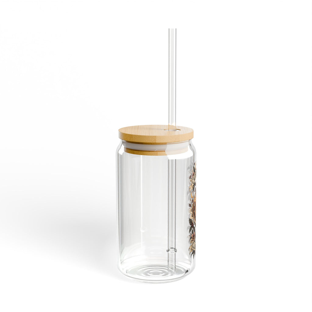 Caffeinated & Clairvoyant 16oz Glass Sipper | Witchy Iced Coffee Tumbler
