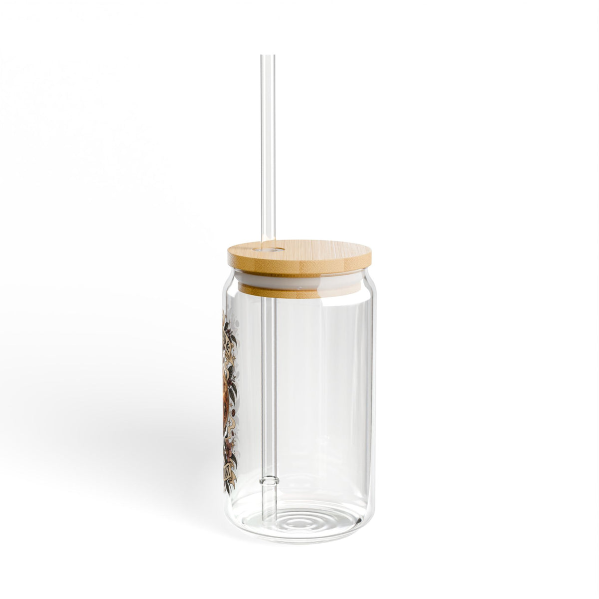 Caffeinated & Clairvoyant 16oz Glass Sipper | Witchy Iced Coffee Tumbler