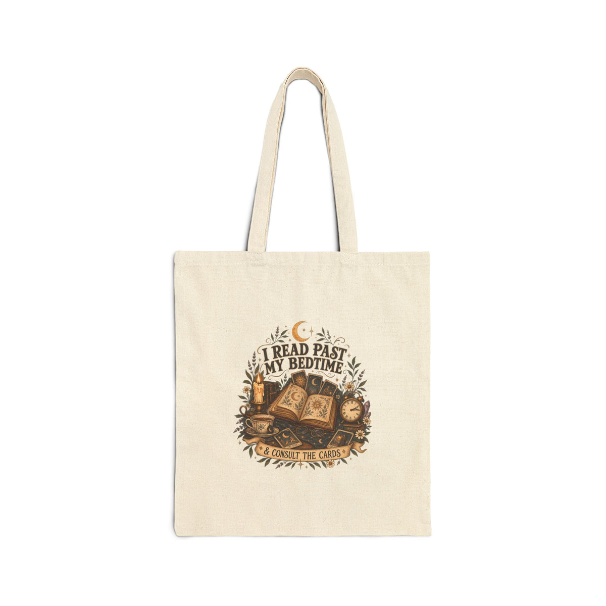 I Read Past My Bedtime & Consult the Cards | Witchy Book Lover Tote
