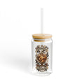 Caffeinated & Clairvoyant 16oz Glass Sipper | Witchy Iced Coffee Tumbler