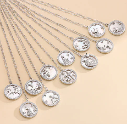 Astro Elegance Silver Zodiac Necklace