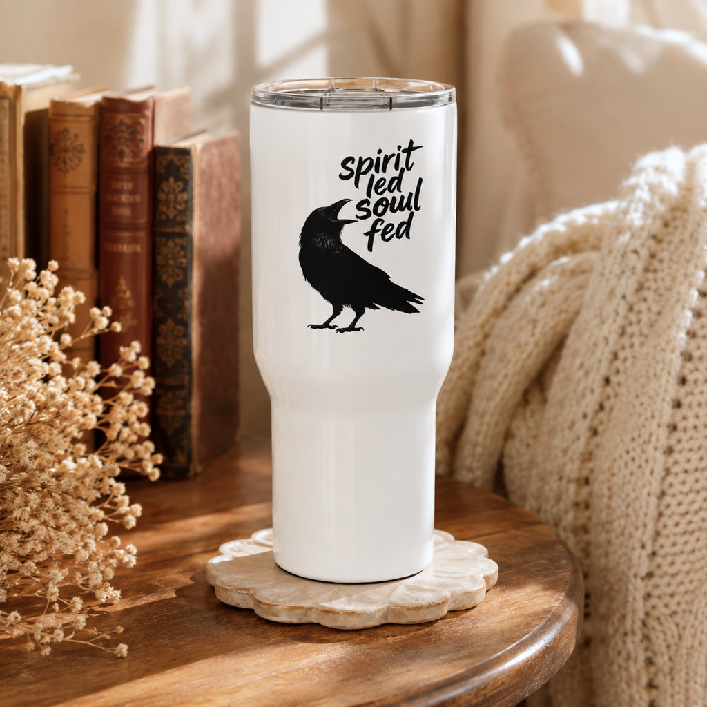 Spirit Led, Soul Fed – Stainless Steel Travel Mug