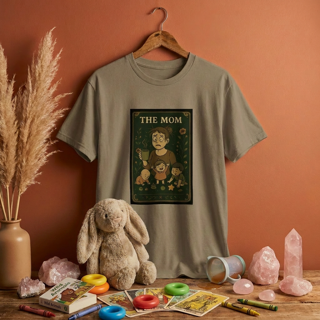 The Mom Tarot Card Shirt | Funny Witchy T-Shirt | Mystical Graphic Tee for Moms