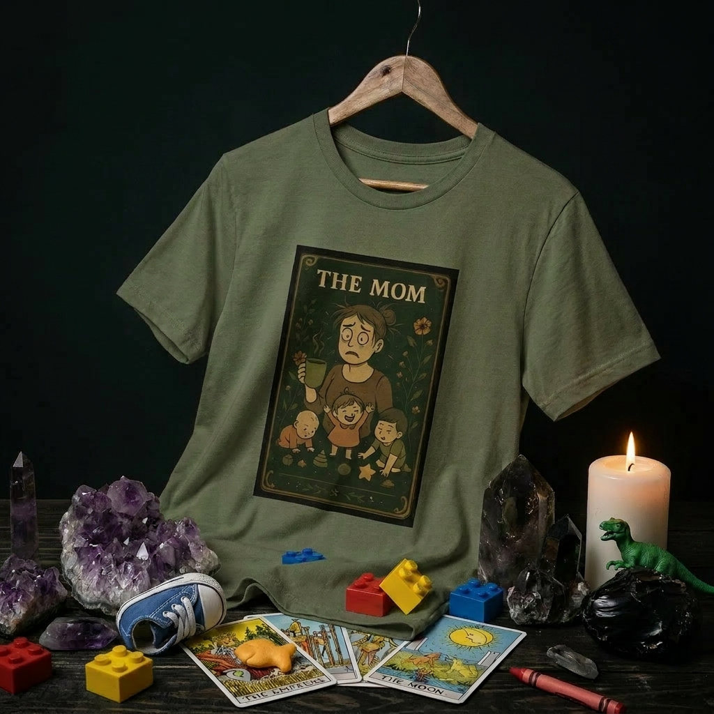 The Mom Tarot Card Shirt | Funny Witchy T-Shirt | Mystical Graphic Tee for Moms