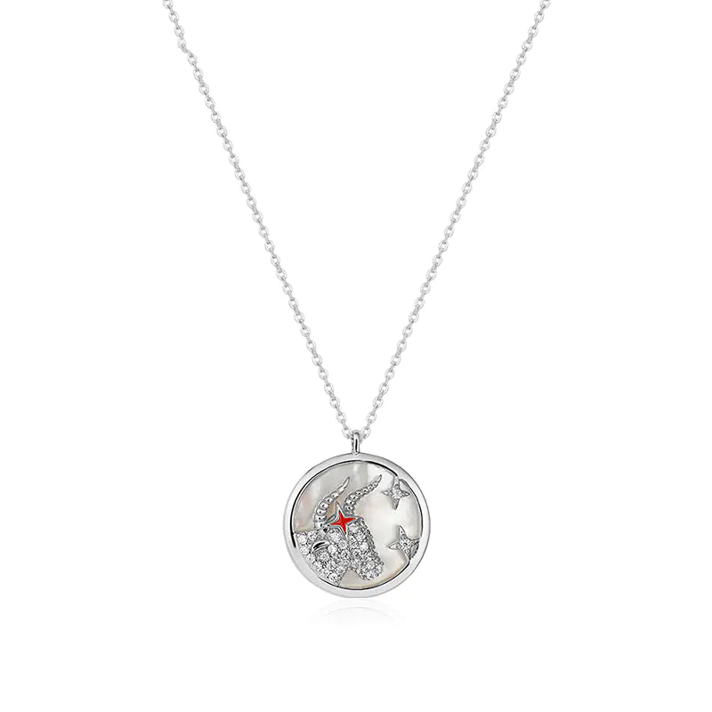 Astro Elegance Silver Zodiac Necklace