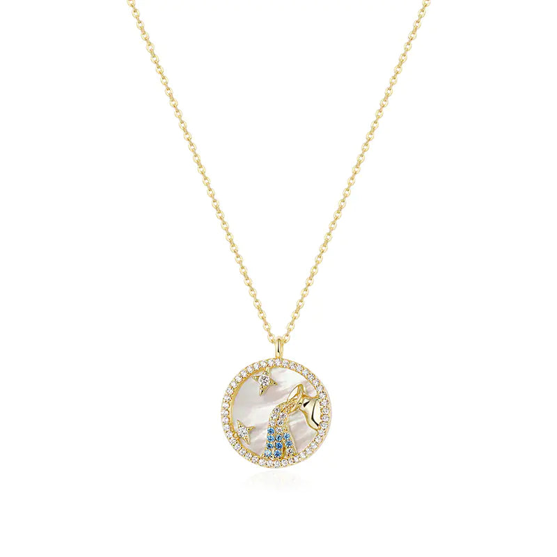 Astro Elegance Silver Zodiac Necklace