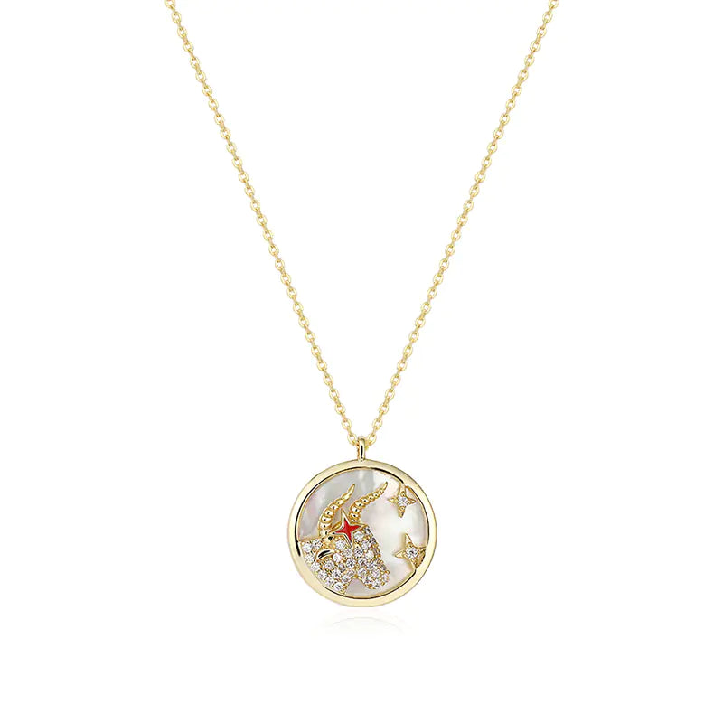 Astro Elegance Silver Zodiac Necklace