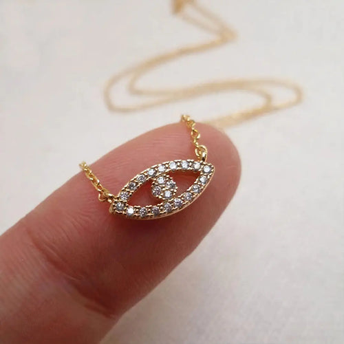 18K Gold Evil Eye Necklace